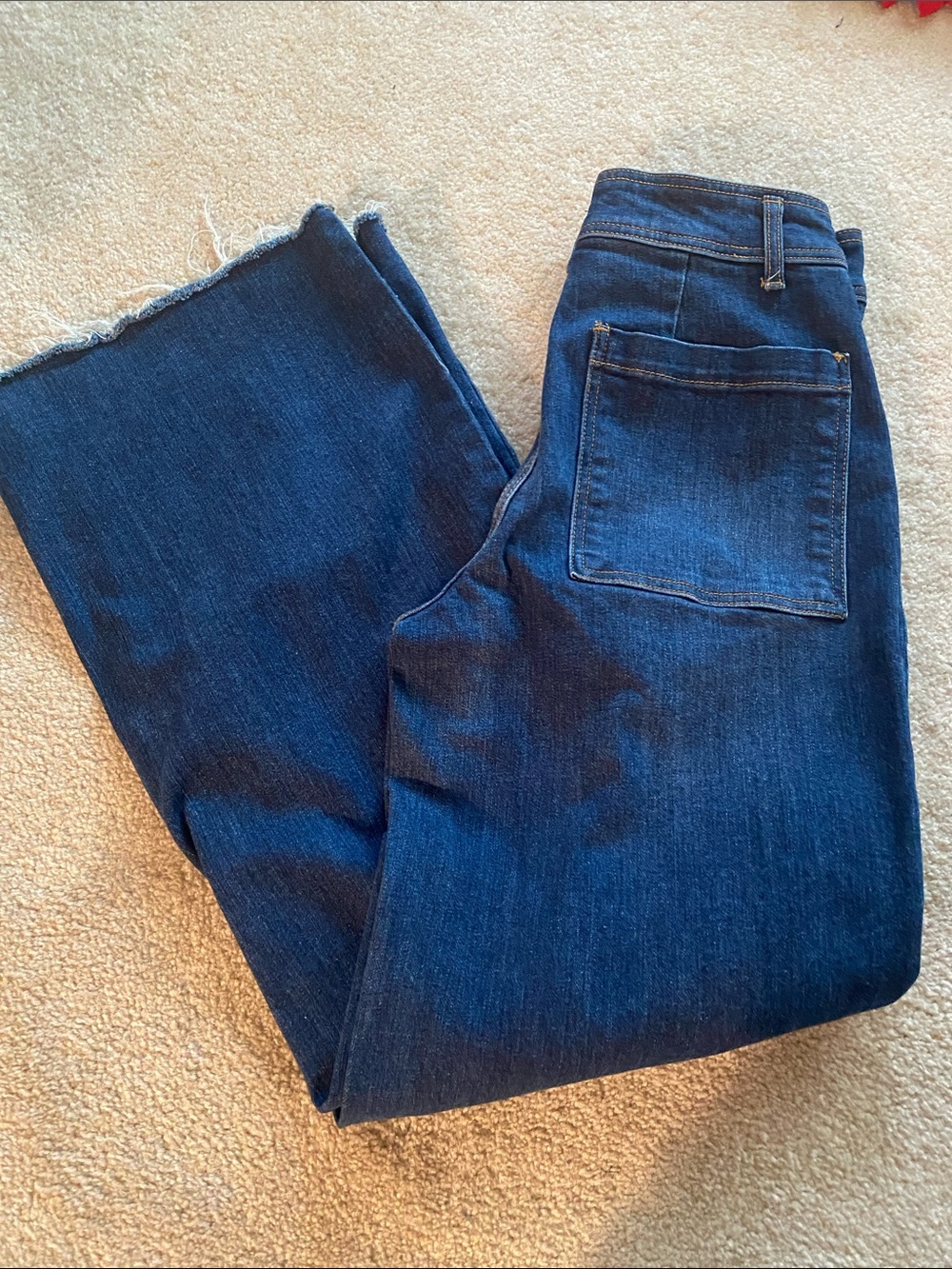 OAT New York jeans wide leg raw hem size 4/27
